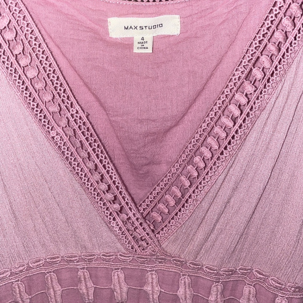 🌸Mauve V-Neck Long Dress🌸 - Picture 2 of 4
